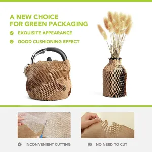 100Pc Kraft Paper Honeycomb Cushioning Wrap for Gifts Packing,Moving 38x30cm