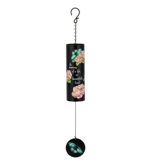 28" 'In Memory" Flower Gong Wind Chime