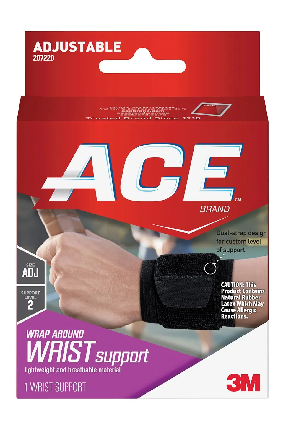 3M™ Ace™ Low-Profile Left- or Right-Hand Wrist Support with Wraparound Cotton, 1 Box of 12