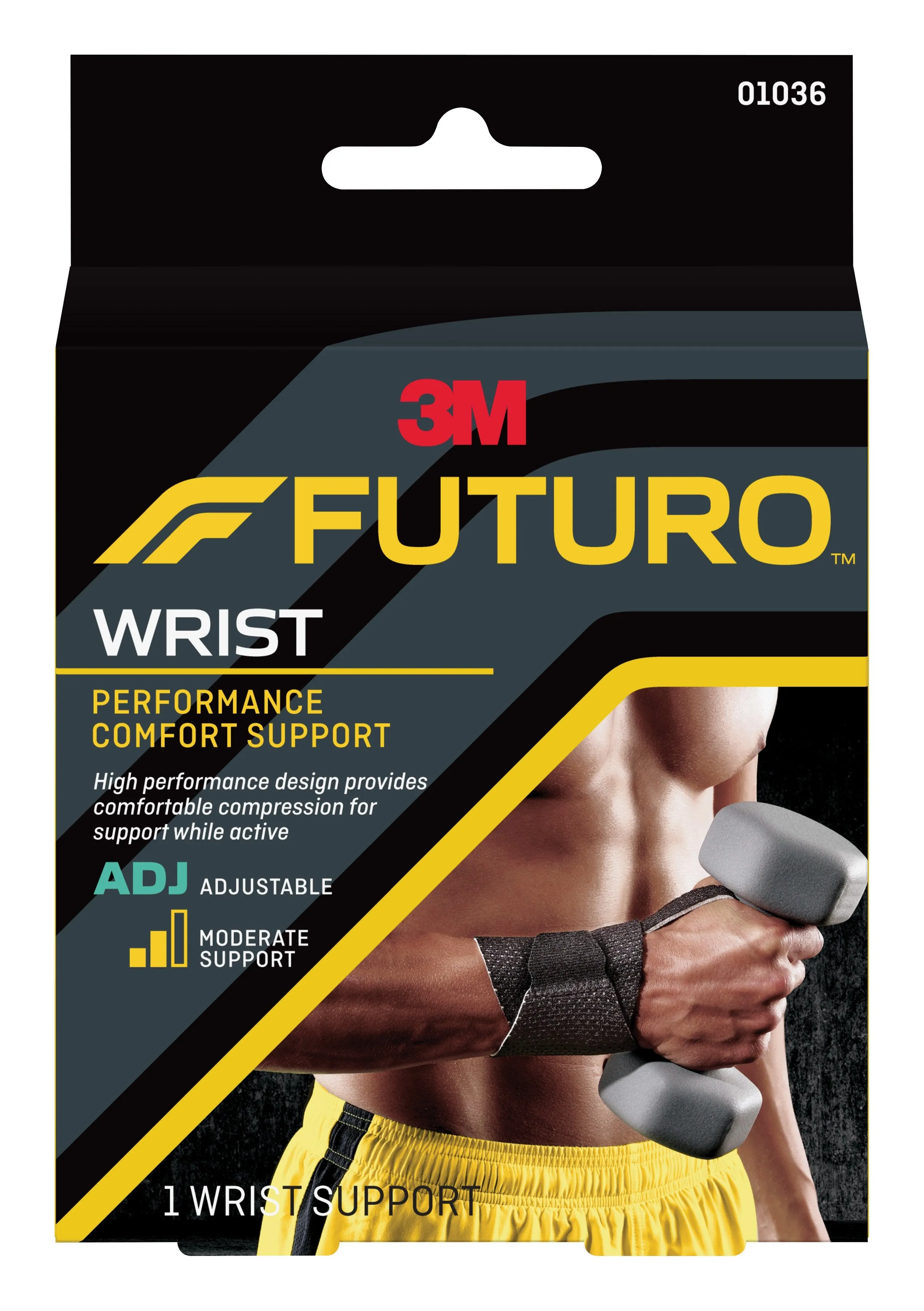 3M™ Futuro™ Performance Comfort Wrist Support, One Size Fits Most, 1 Case of 12
