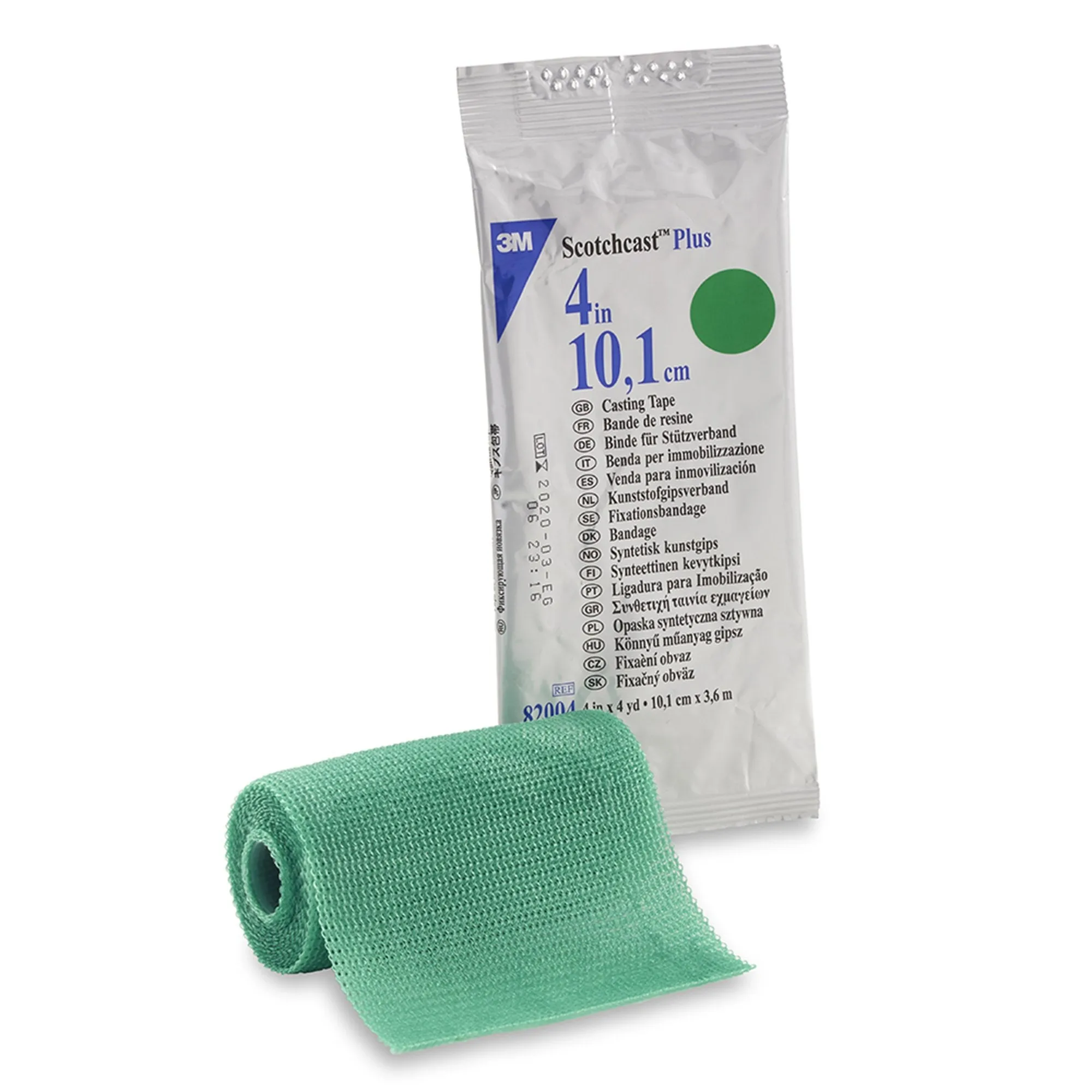 3M™ Scotchcast™ Plus Green Cast Tape, 4 Inch x 4 Yard, 1 Case of 10