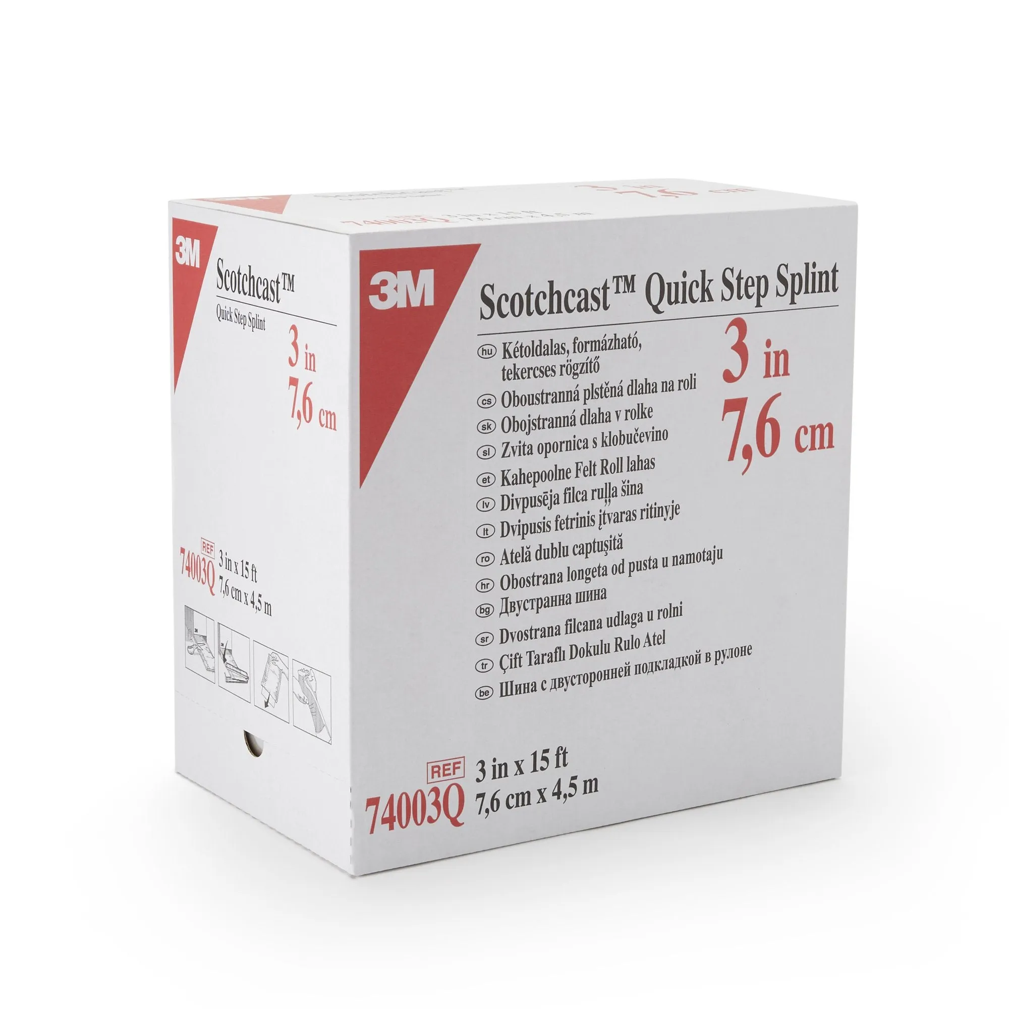 3M™ Scotchcast™ Splint, Fiberglass, White, 1 Case of 2
