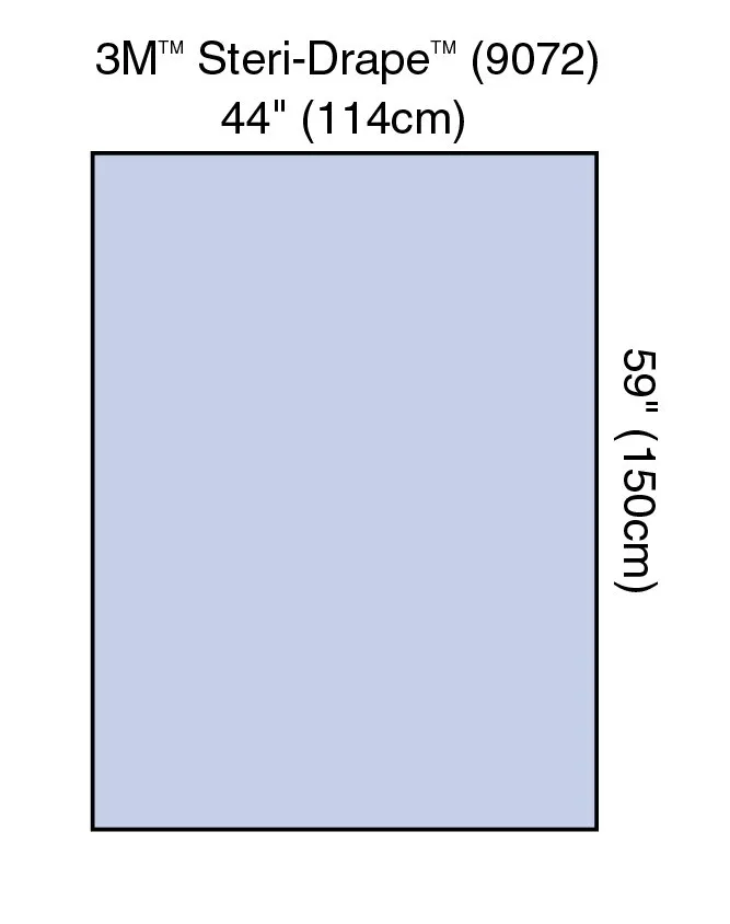 3M™ Steri-Drape™ Sterile Sheet General Purpose Drape, 44 x 59 Inch, 1 Case of 80