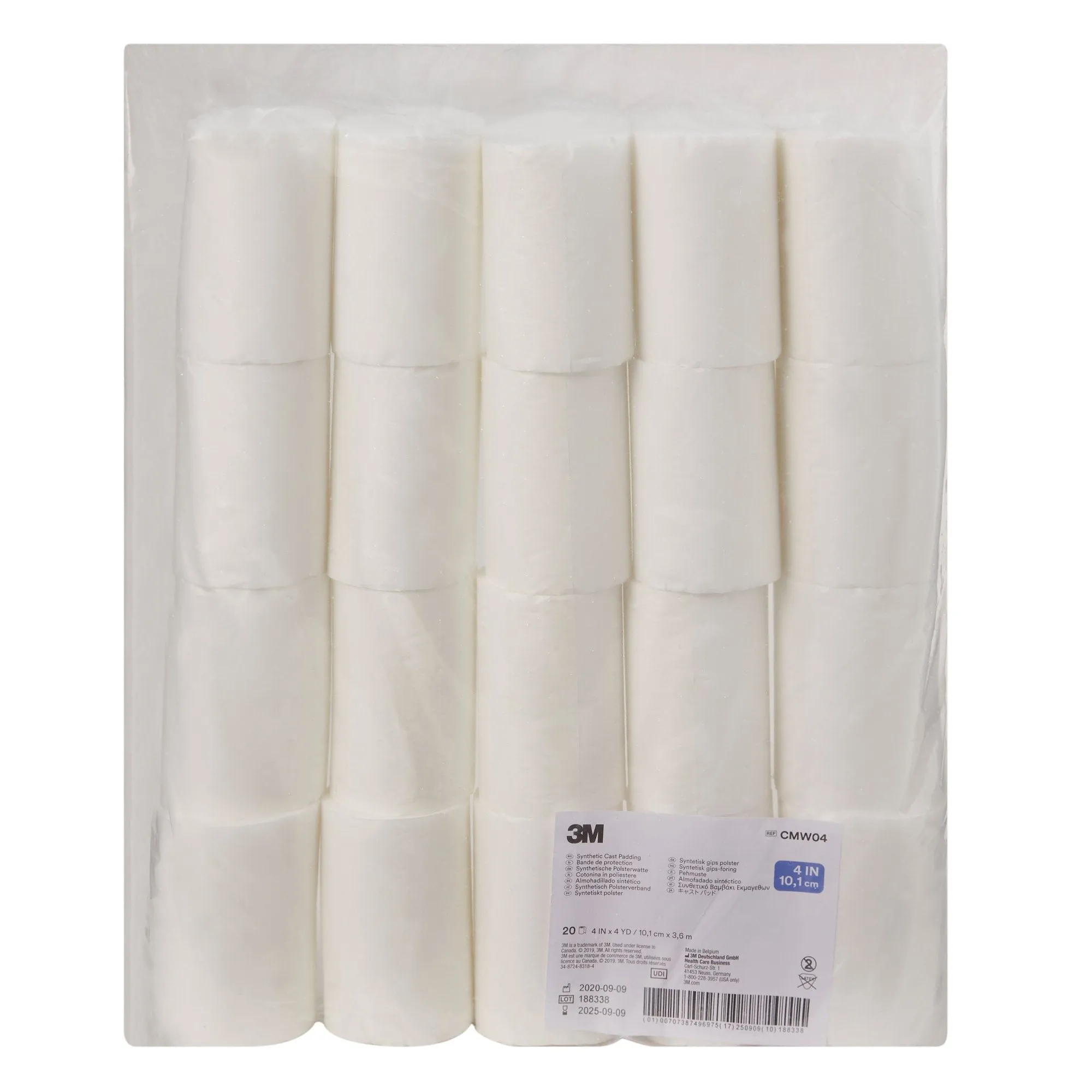 3M™ White Polyester Undercast Cast Padding, 4 Inch x 4 Yard, 1 Case of 80