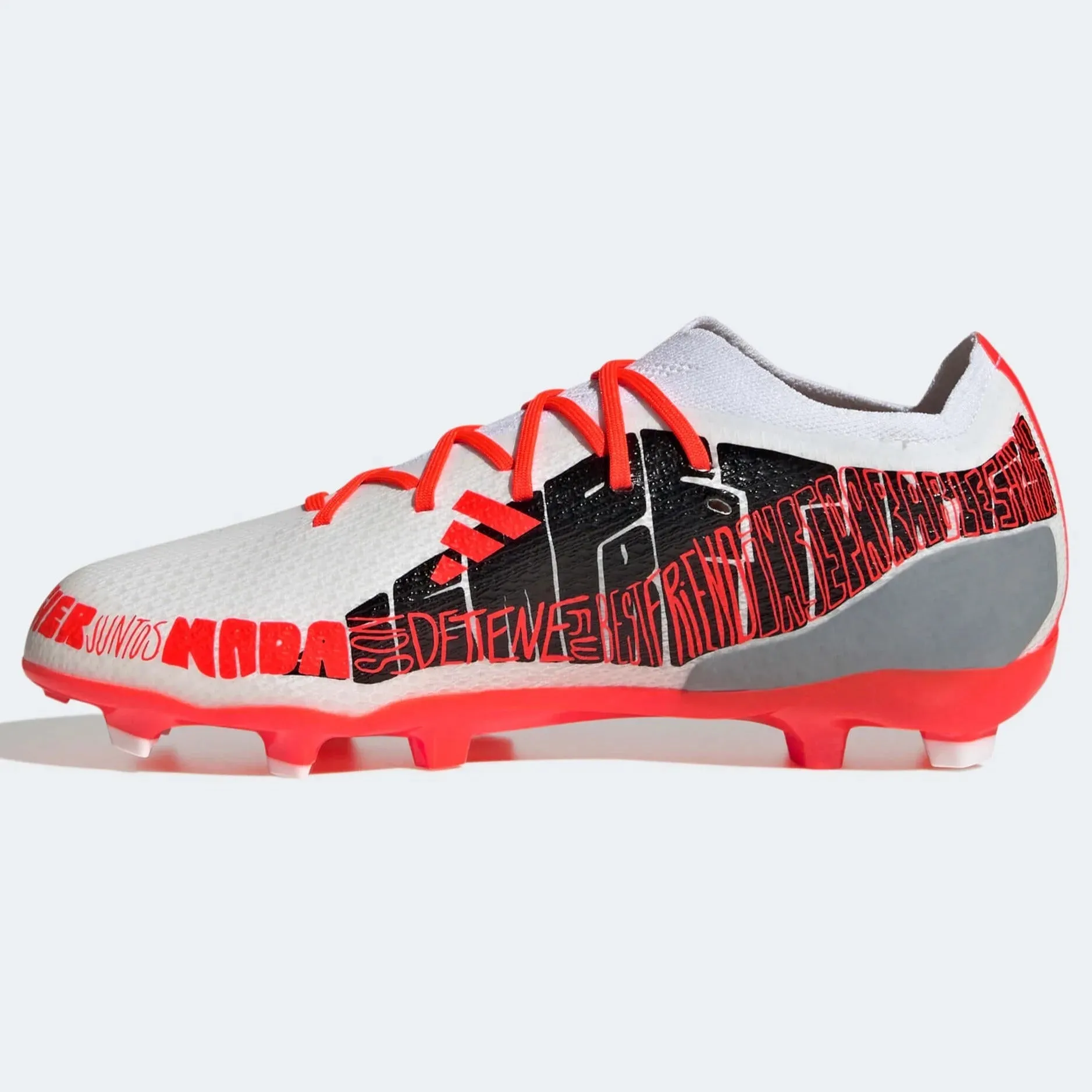 adidas JR X SpeedPortal Messi .1 FG - White-Black-Solar Red
