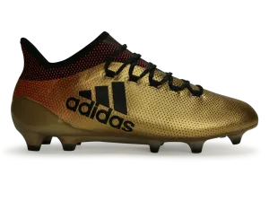 adidas Men's X 17.1 FG Tactile Gold Metallic/Core Black/Solar Red