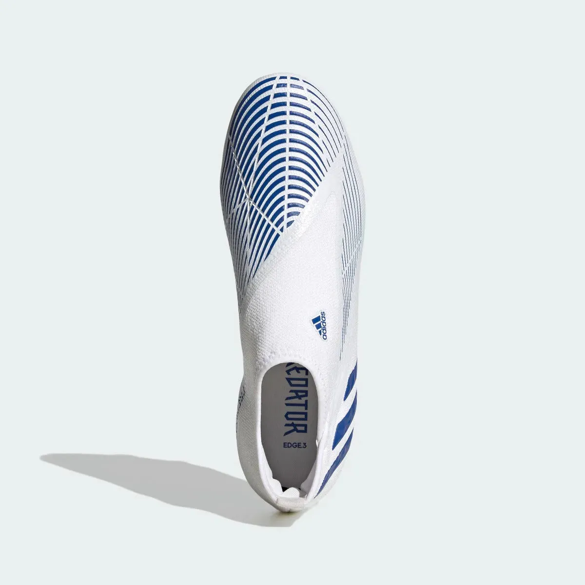 adidas Predator Edge .3 Laceless FG - White-Hi Res Blue