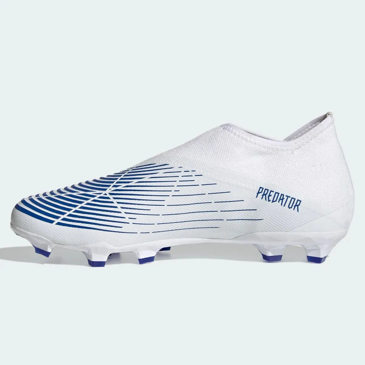 adidas Predator Edge .3 Laceless FG - White-Hi Res Blue