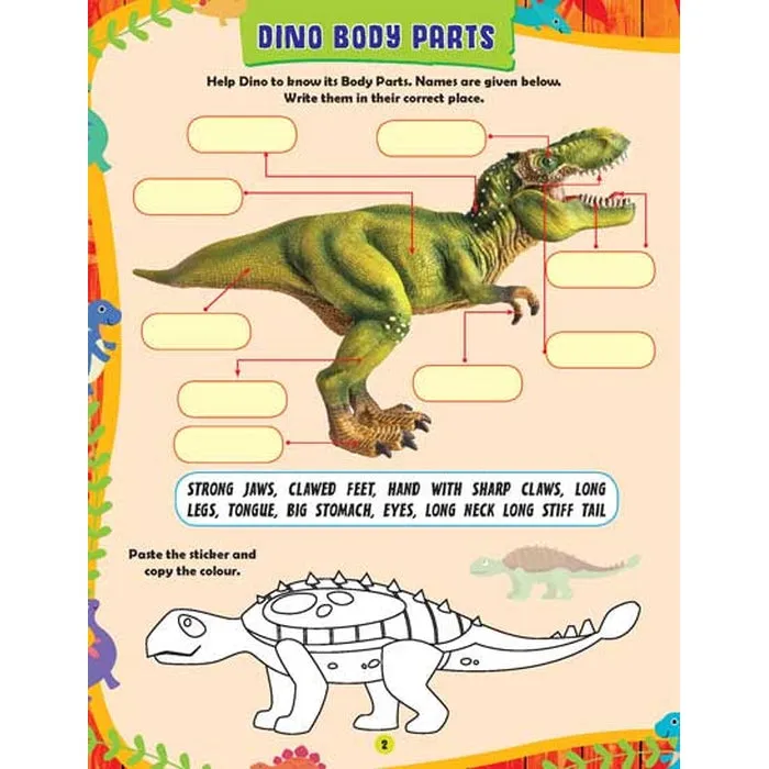 Awesome Dinosaurs (Sticker Activity Book) : Children Interactive & Activity Book