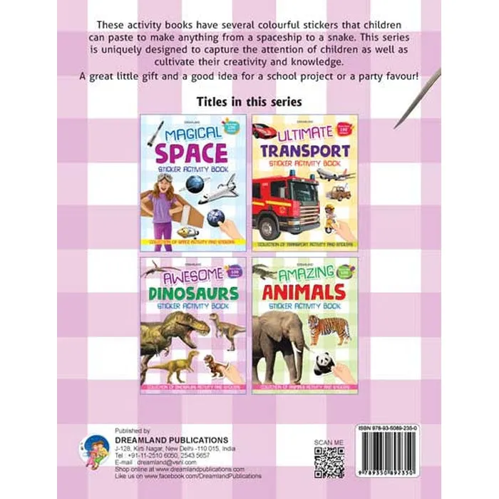 Awesome Dinosaurs (Sticker Activity Book) : Children Interactive & Activity Book