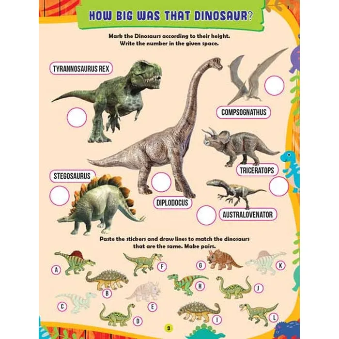 Awesome Dinosaurs (Sticker Activity Book) : Children Interactive & Activity Book