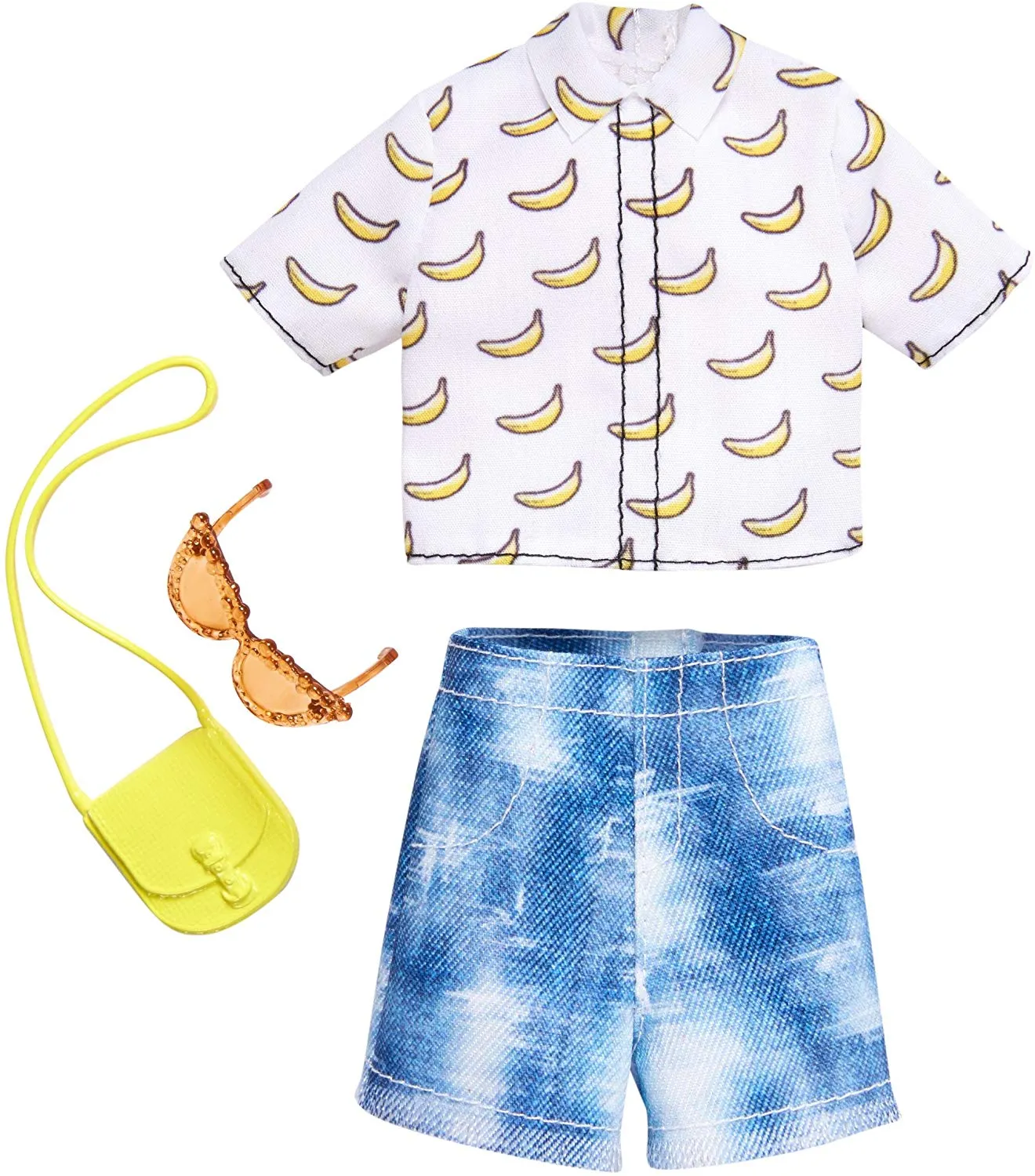 Barbie Complete Looks Banana Print Top & Denim Shorts Fashion Pack