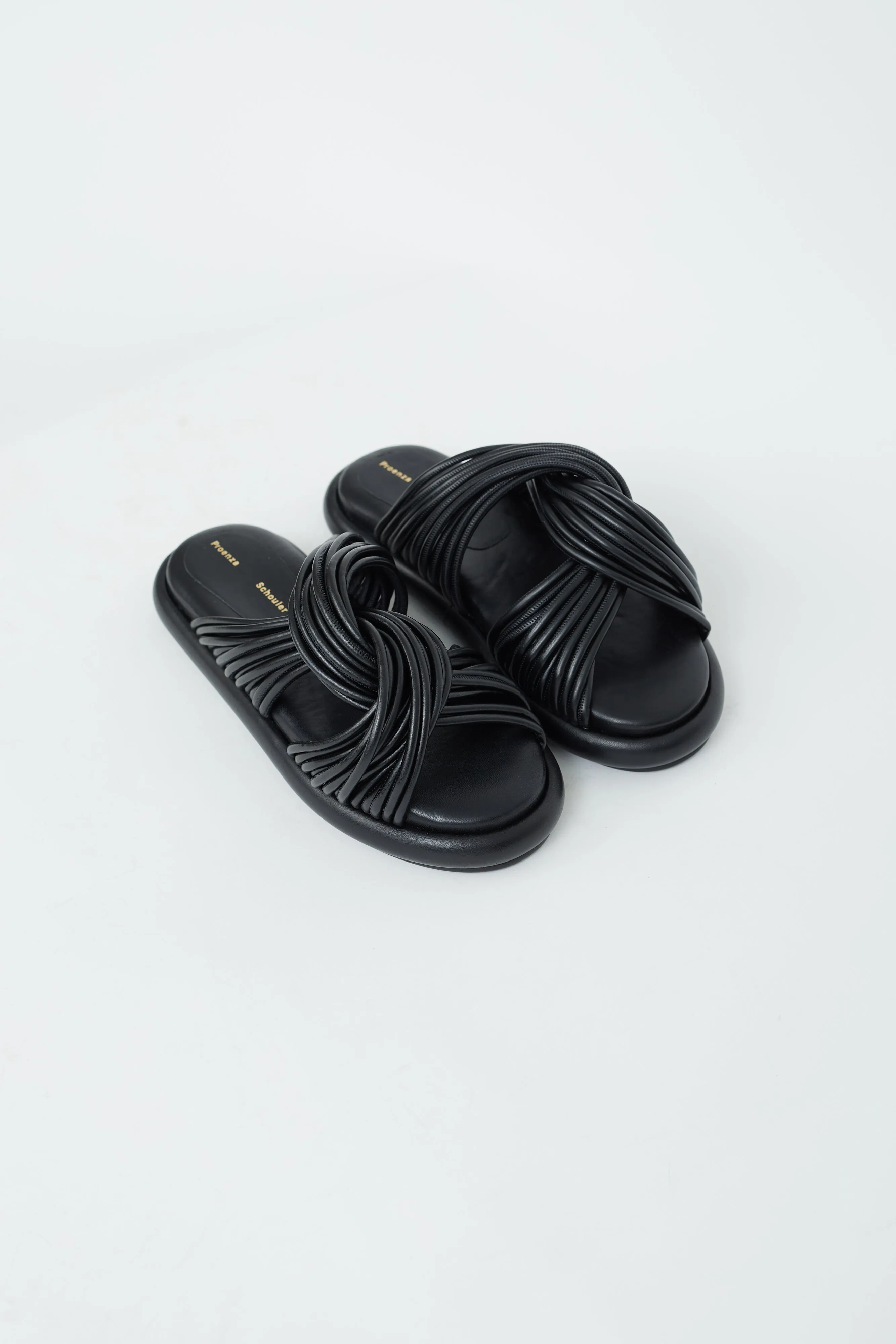 Black Leather Rope Knot Slide