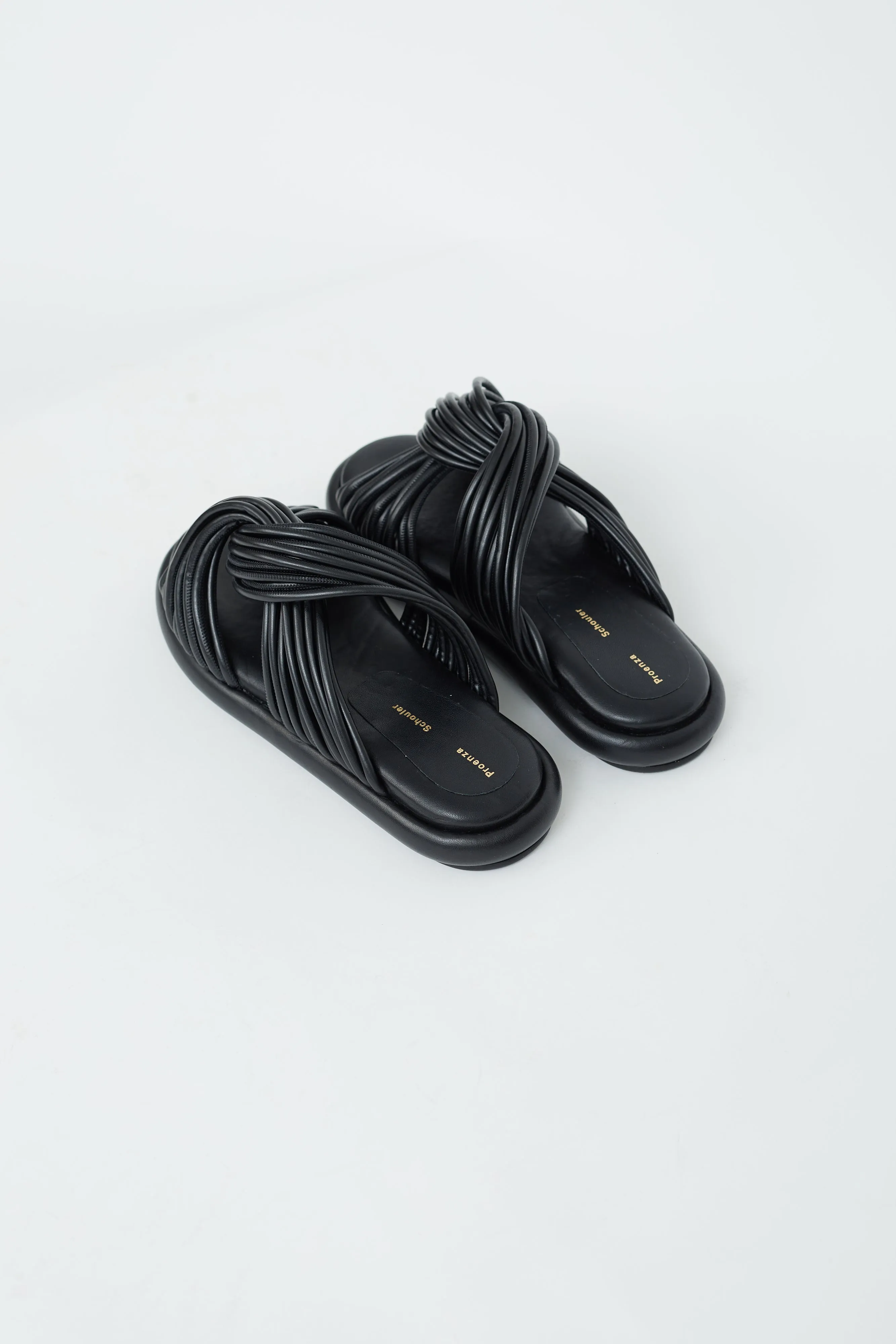 Black Leather Rope Knot Slide