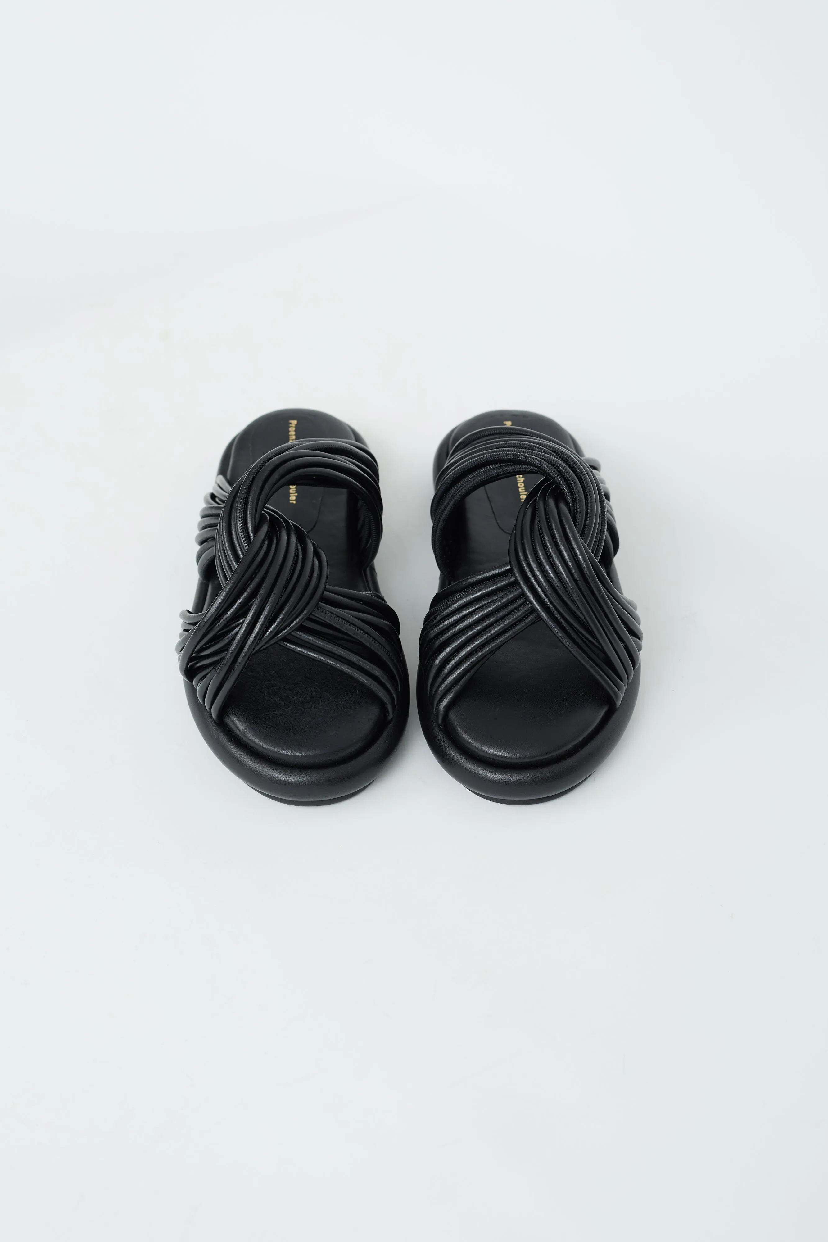 Black Leather Rope Knot Slide