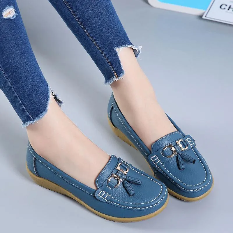 Breathable leather loafers for women - comfort &amp; style