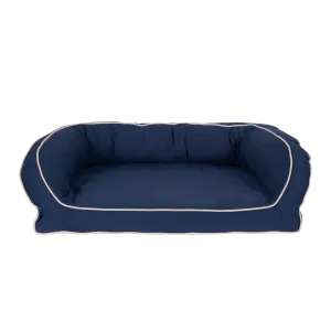 Canvas Cuddler Bolster Bed | Blue