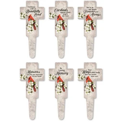 Cardinal Memorial Plant Pick