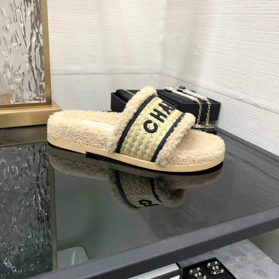 CHL Women's Mules With Lining Beige For Women 1.2in/3cm