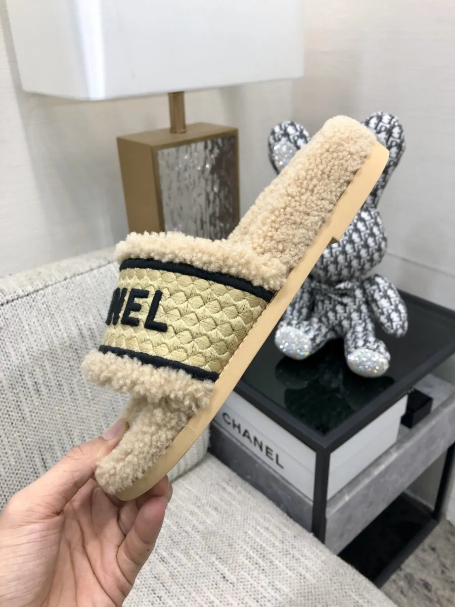 CHL Women's Mules With Lining Beige For Women 1.2in/3cm