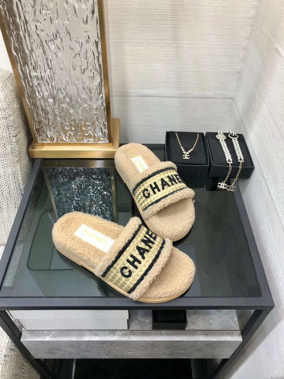 CHL Women's Mules With Lining Beige For Women 1.2in/3cm