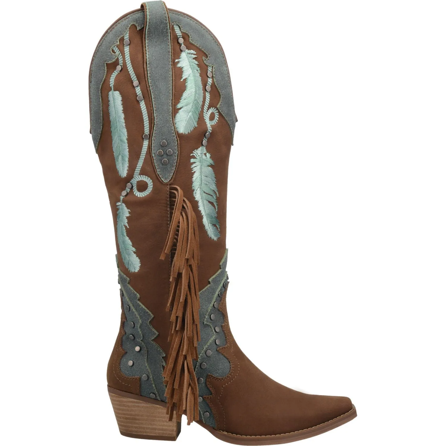 Dingo Women's #Dream Catcher Brown Leather Cowgirl Boots DI 267