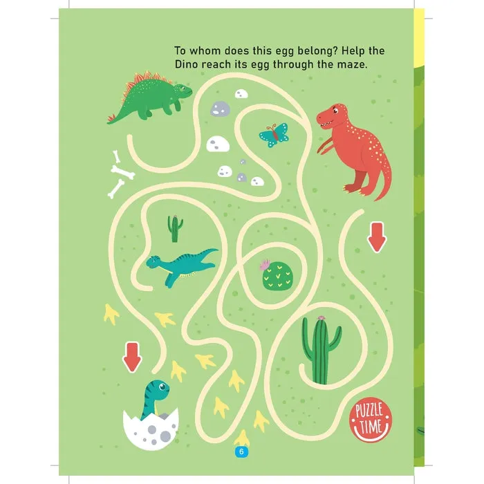 Dinosaur Activity and Colouring Book - Die Cut Animal Shaped Book : Children Interactive & Activity Book