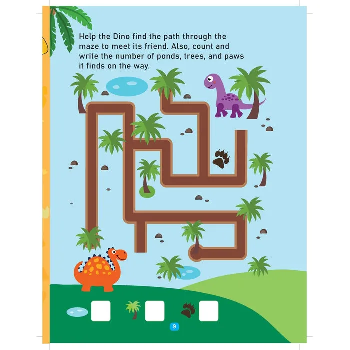 Dinosaur Activity and Colouring Book - Die Cut Animal Shaped Book : Children Interactive & Activity Book