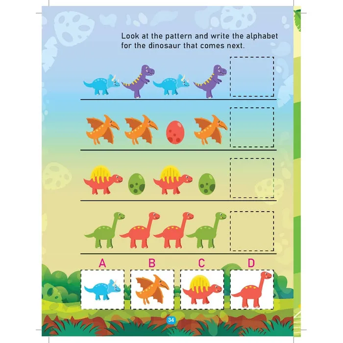 Dinosaur Activity and Colouring Book - Die Cut Animal Shaped Book : Children Interactive & Activity Book