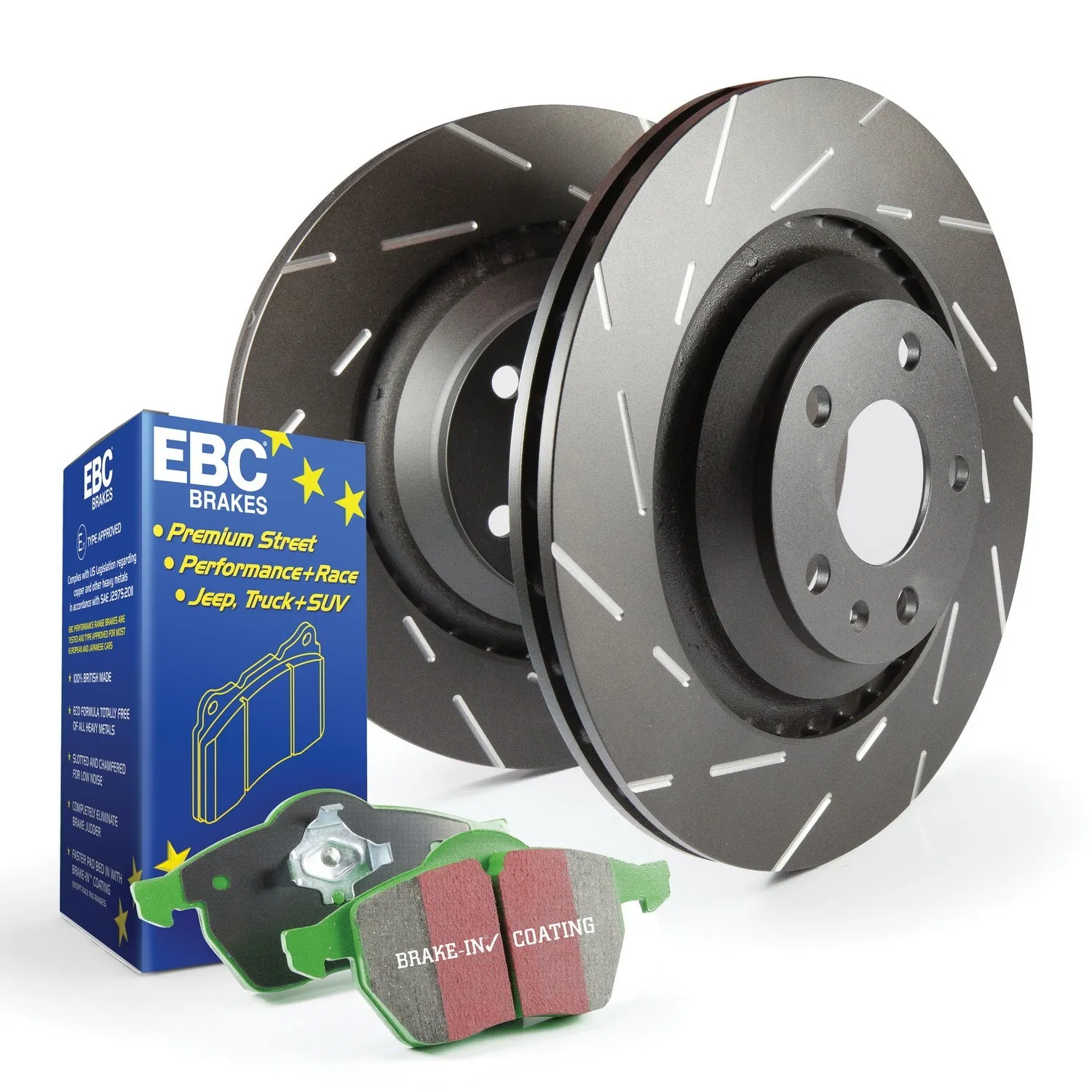 EBC Brakes S2KF1322 S2 Kits Greenstuff 2000 and USR Rotors