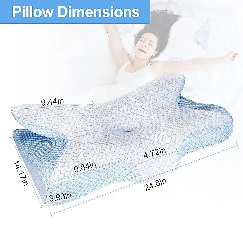 Ergonomic Memory Foam Neck Support Pillow, Pain Relief