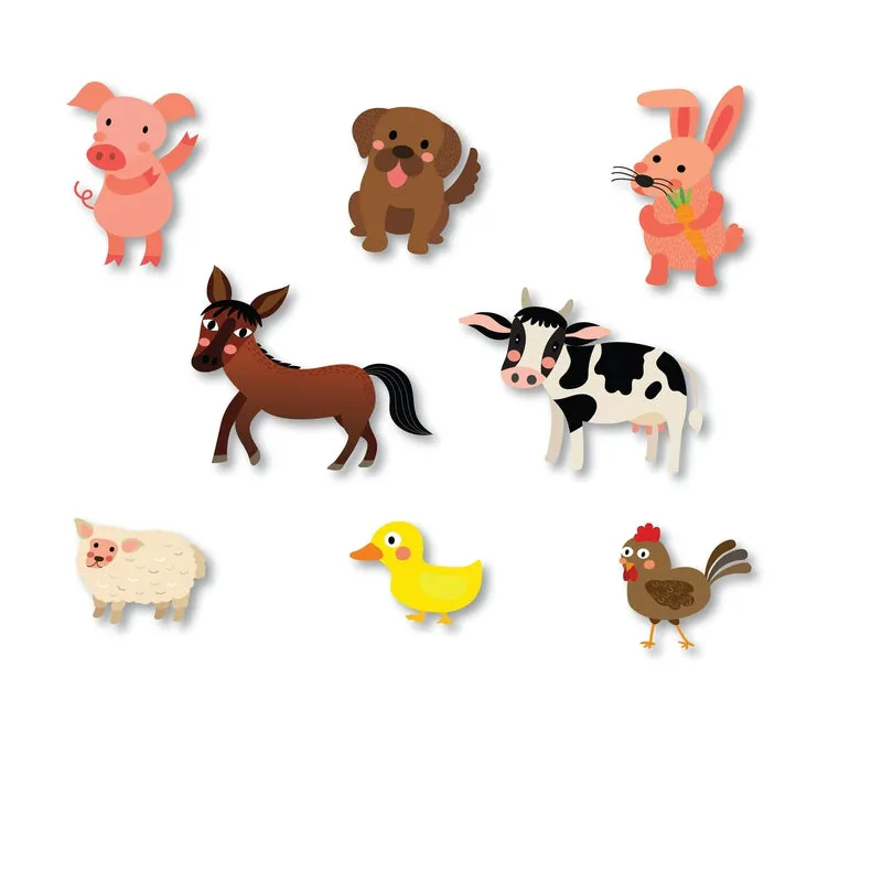 Farm Animals Shadow Matching Activity Game