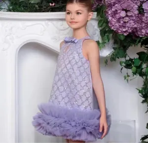 Girls Sequin plaid princess dress party dress for baby 6M-12year wear