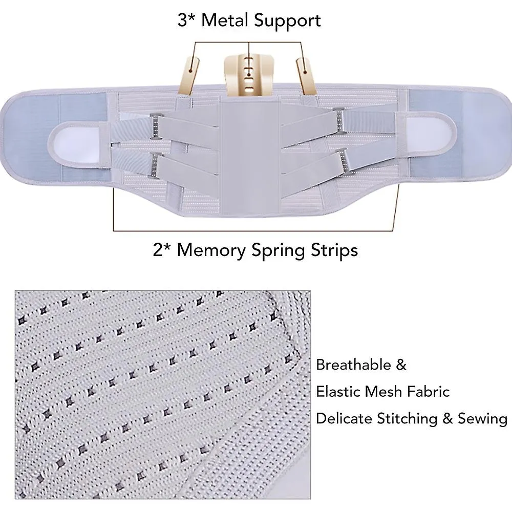 Grey L Lumbar Support Belt Disc Herniation Orthopedic Medical Strain Pain Relief Corset For Back Spine Decompression Brace Fa0290
