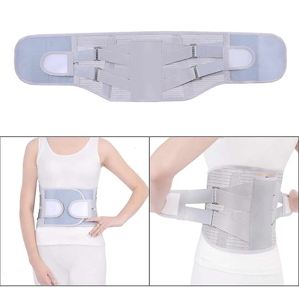 Grey Xl Lumbar Support Belt Disc Herniation Orthopedic Medical Strain Pain Relief Corset For Back Spine Decompression Brace Fa0293
