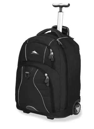 High Sierra Freewheel 17" Laptop Wheel Backpack Black