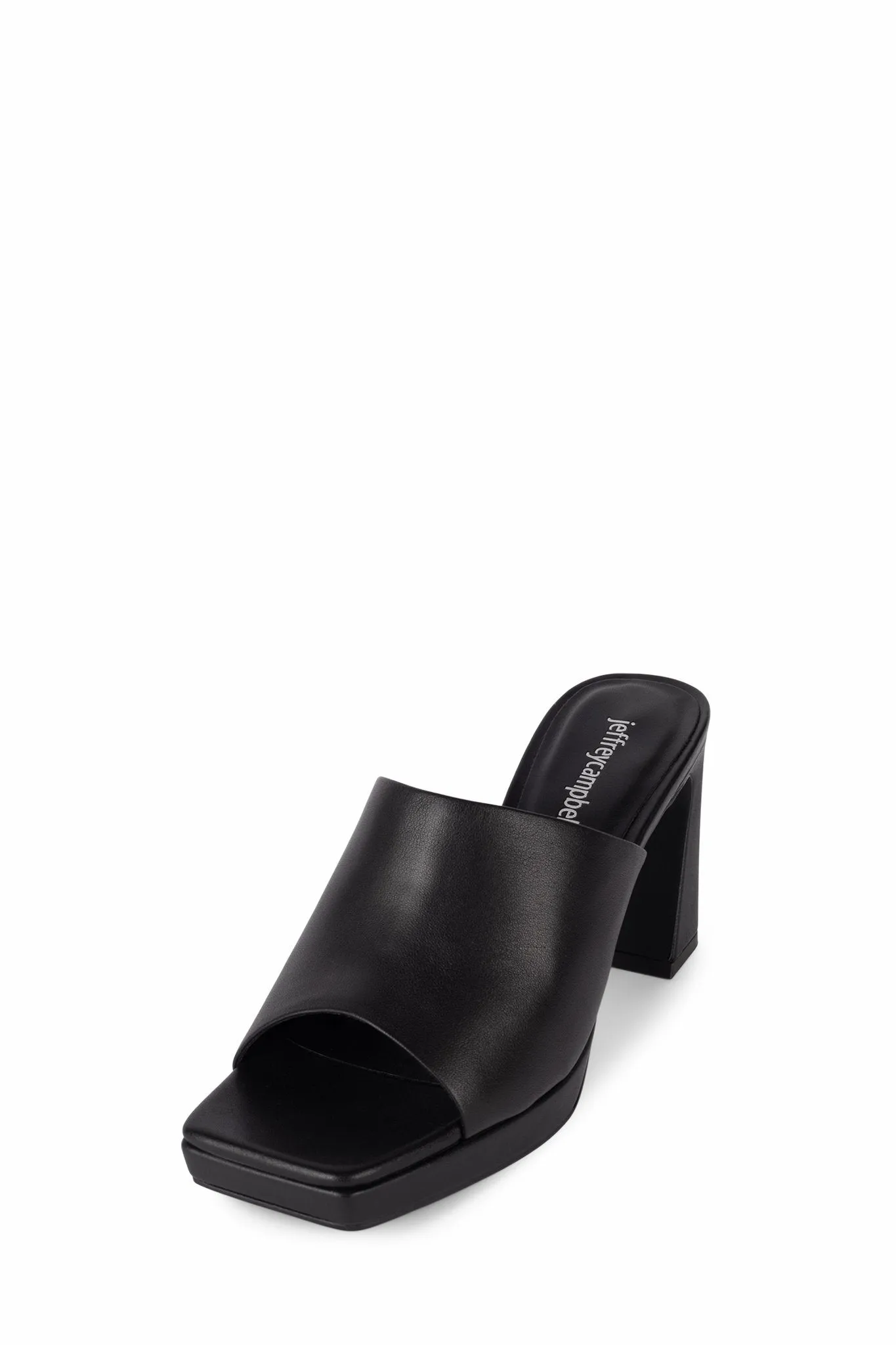Jeffrey Campbell Caviar Mule in Black Leather