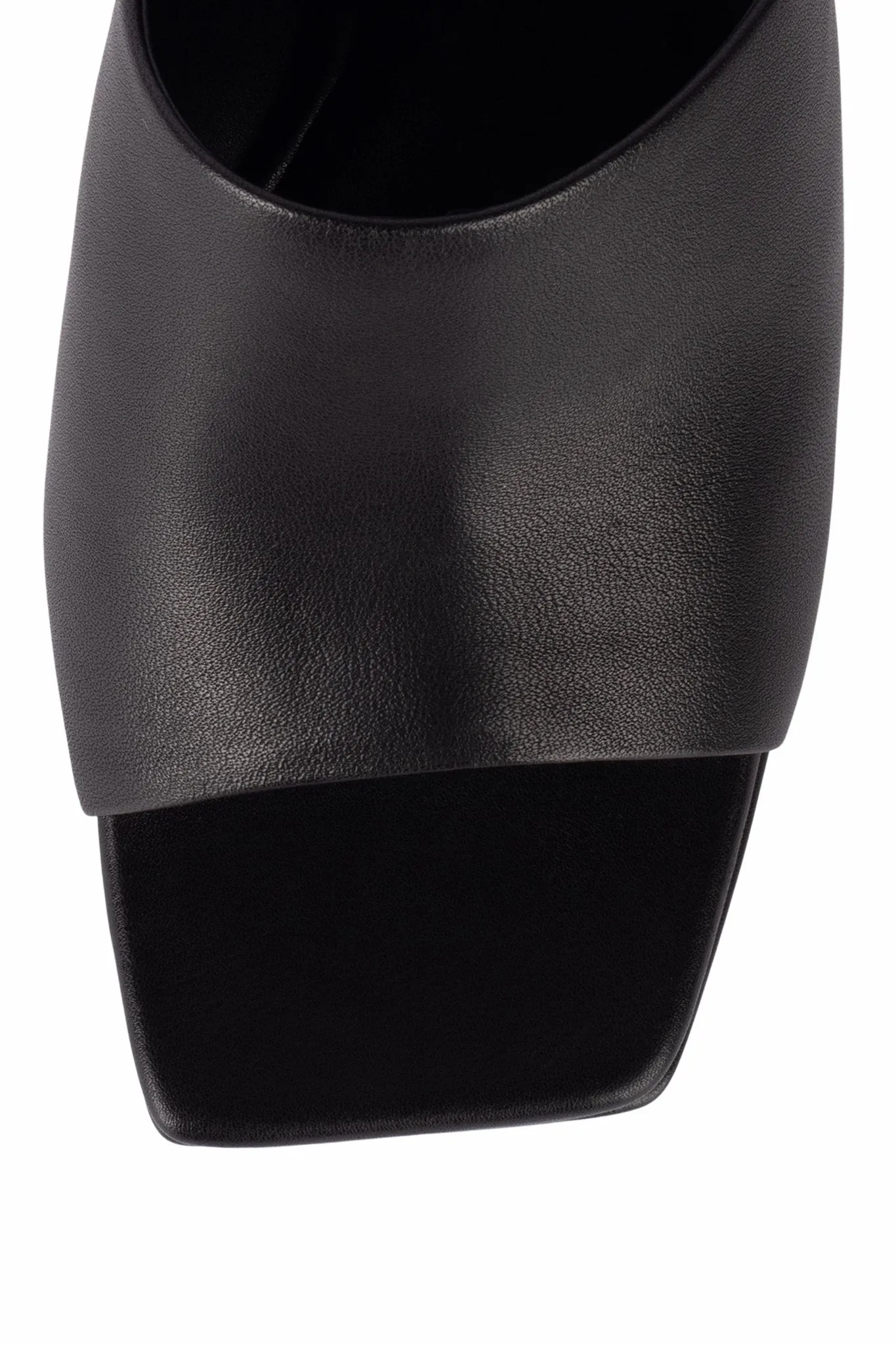 Jeffrey Campbell Caviar Mule in Black Leather