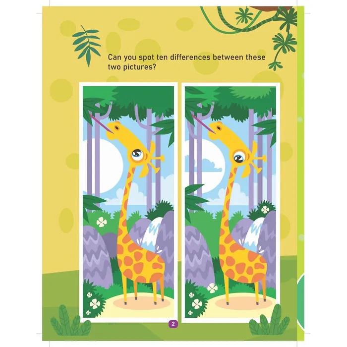 Jungle Activity and Colouring Book- Die Cut Animal Shaped Book : Children Interactive & Activity Book