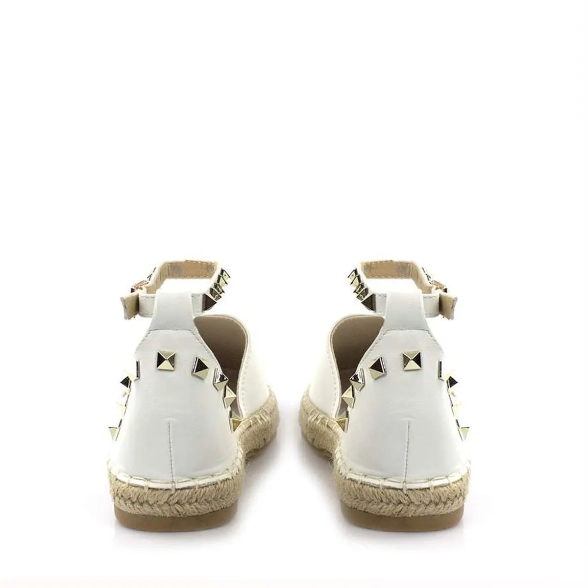 KAMILA Ankle Strap Studded Espadrille
