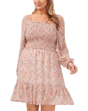 Kari Square Neck Smocked Dress | SWEET BLOOMS-151