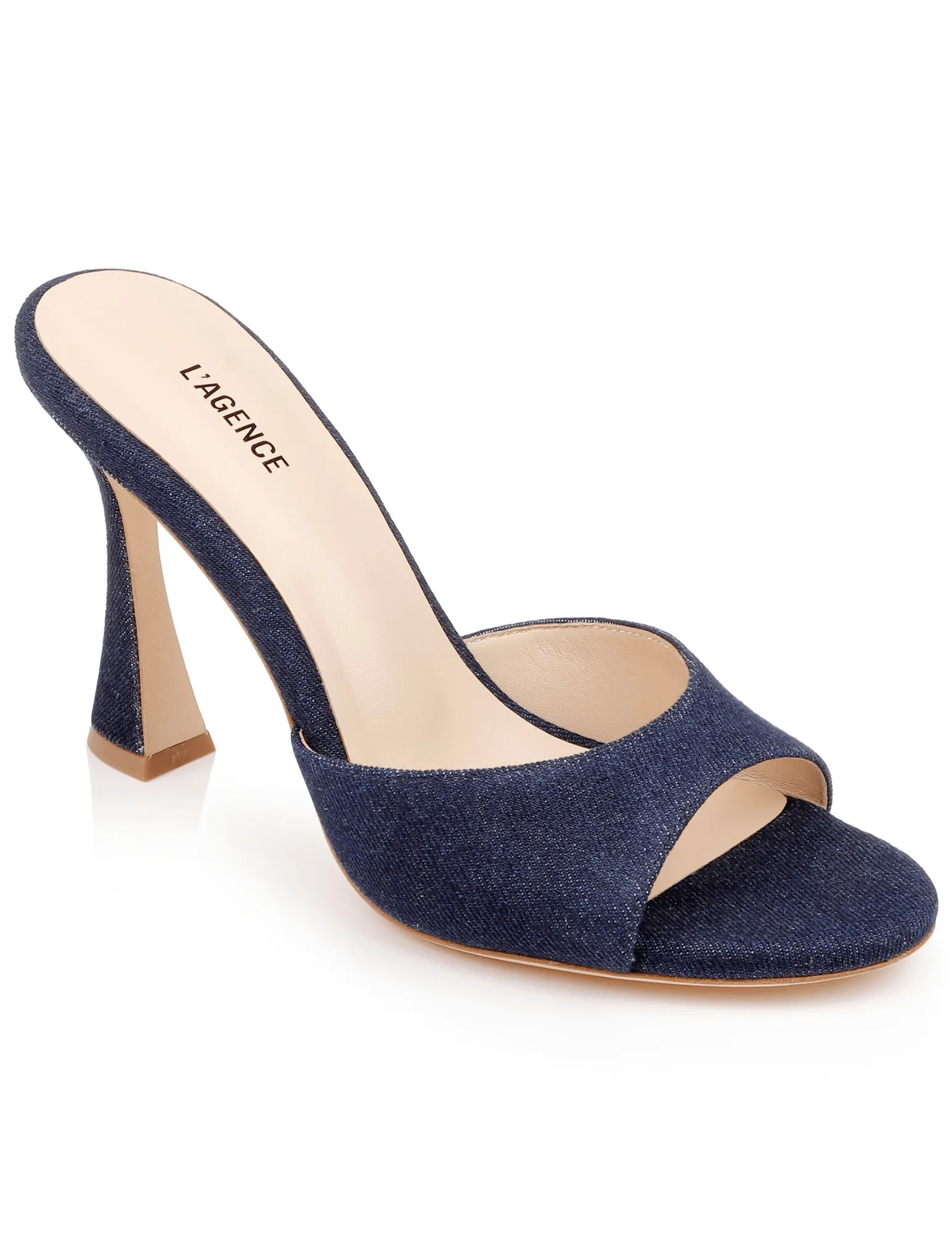 L'Agence Avery Denim Mule Heel
