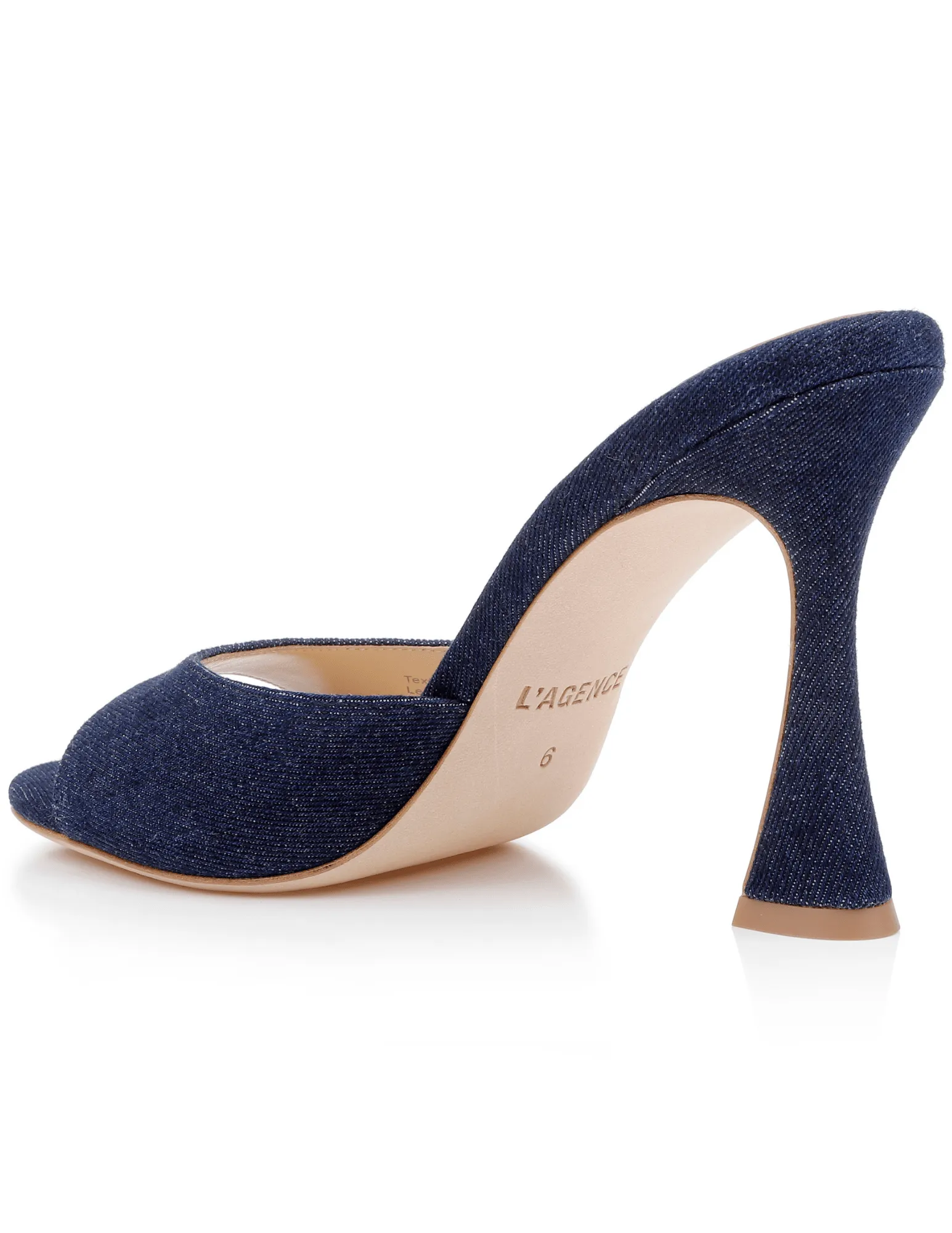 L'Agence Avery Denim Mule Heel
