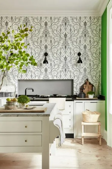 Little Greene Wallpaper Marlborough Glacé