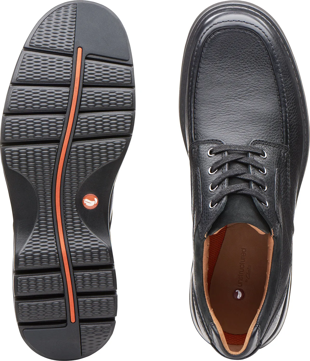 Men's Clarks Un Ramble Lace Black Leather