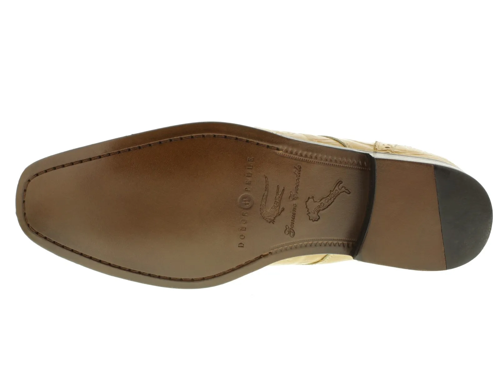 Mens Sand Full Crocodile Skin Exotic Derby Dress Shoes - Dolce Pelle