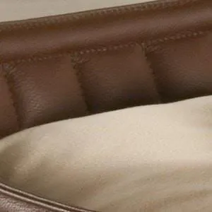 Orthopedic Cat Bed By Pet Interiors- Brown Leather Bowl