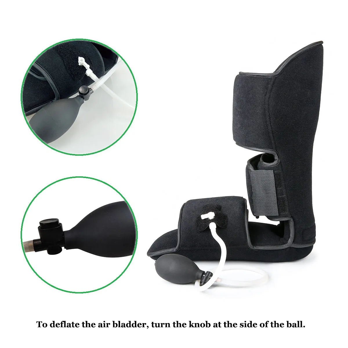 Plantar Fasciitis Night Splint with Pneumatic - 90 Degree Soft Leg Brace Support