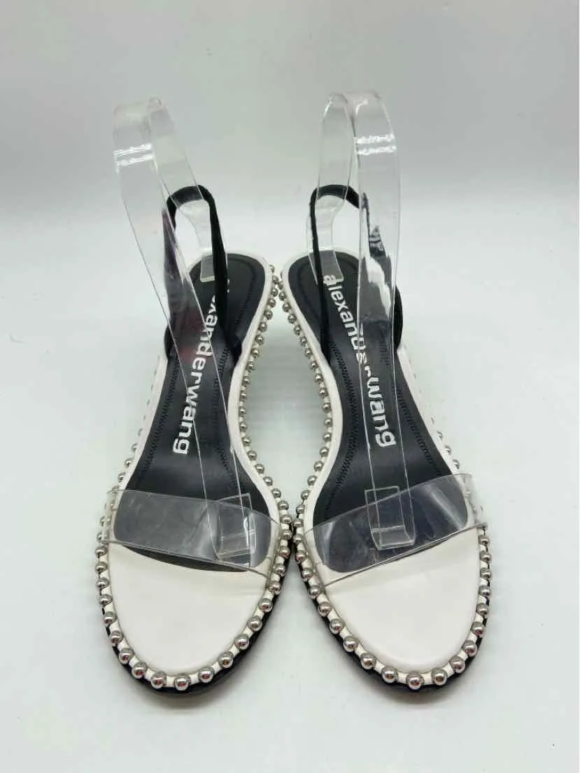 Pre-Owned Alexander Wang Clear Size 38 Studded Slingback Sandals