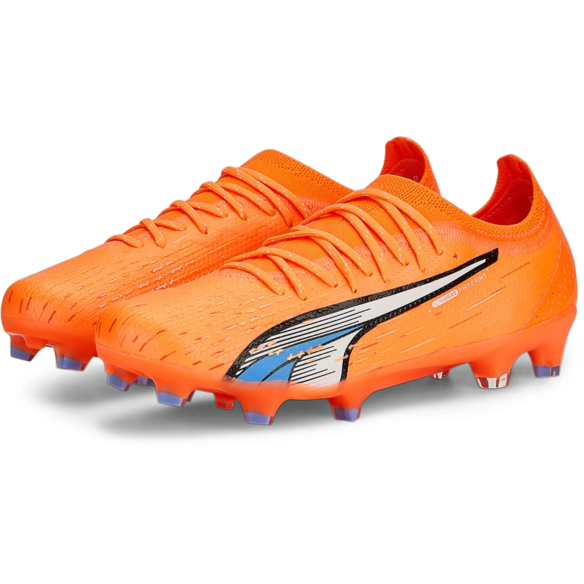 Puma Ultra Ultimate FG/AG Firm Ground Soccer Cleats - Orange/White/Blue